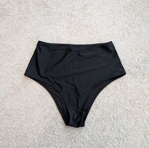 Aerie Black High-Waisted Cheeky Bottom Size M